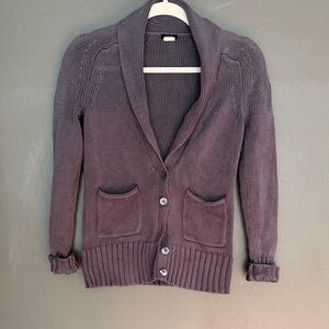 J. Crew Plum Shawl Collar Cardigan